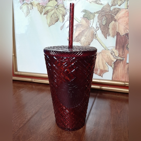 Starbucks Other - Starbucks red garnet jeweled cold cup grande